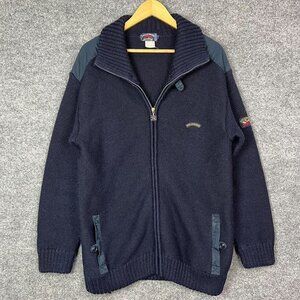 Paul & Shark Yachting‎ Jacket Men Large Heavy Wool Sweater Full Zip SMALL/MEDIUM